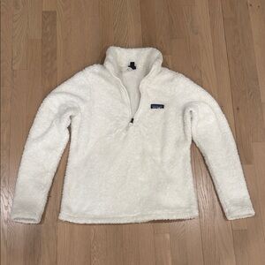 Patagonia Women’s Los Gatos Cream White Fleece Quarter-Zip Pullover M